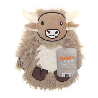 Furry Friend Highland Cow Novelty Hot Water Bottle