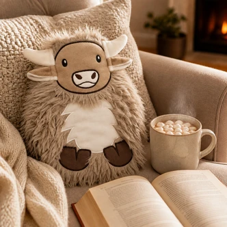Furry Friend Highland Cow Novelty Hot Water Bottle