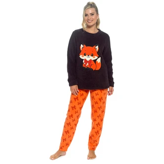 Fox & Bows Applique Fleece Twosie