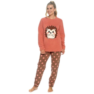 Hedgehog & Spots Applique Fleece Twosie