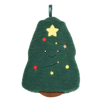 Xmas Tree Borg Fleece Novelty 1L Hot Water Bottle