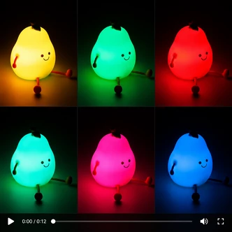 Pear Colour Change LED Night Light Sleep Lamp