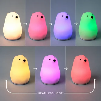 Polar Bear Colour Change LED Night Light Sleep Lamp