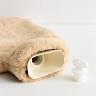 Honey Faux Fur Hand Warmer 2L Hot Water Bottle