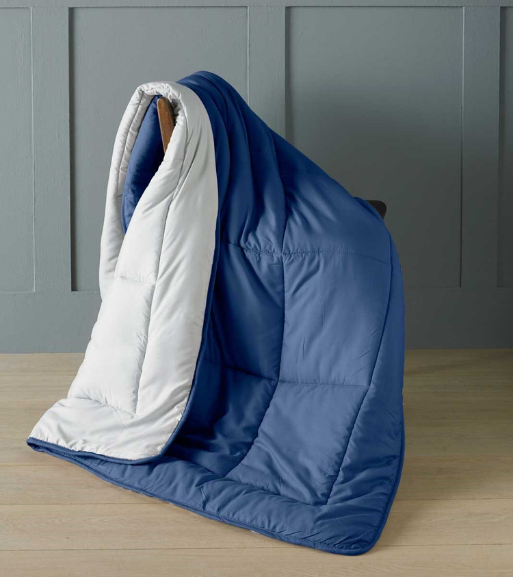 Blue Micro-Touch Reversible Ready Quilt / Throw Combi 150x200cm