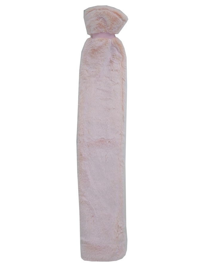 Baby Rose Pink Faux Fur Long Hot Water Bottle