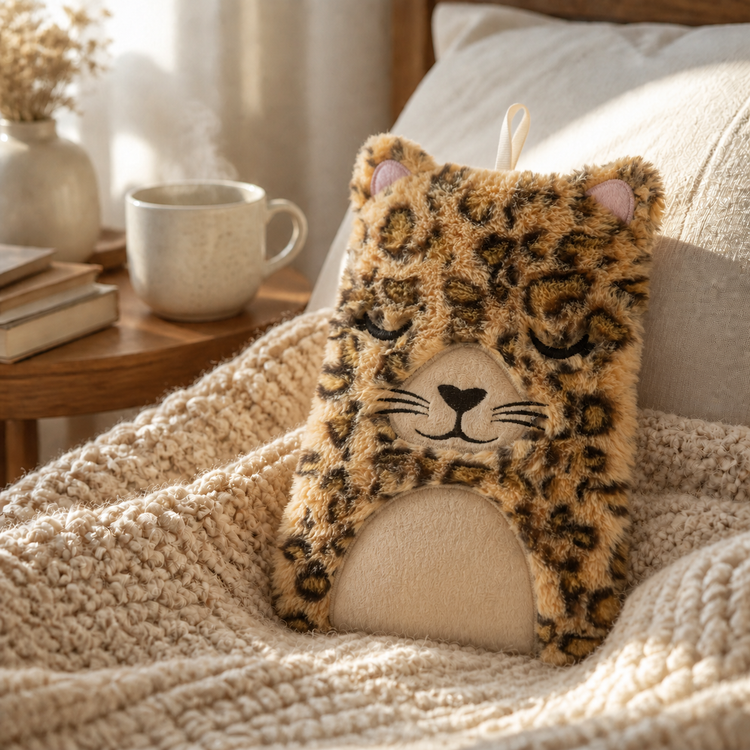 Leopard Love Novelty Cover Hot Water Bottle
