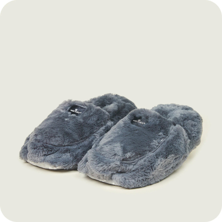 Warmies Steel Luxury Fur Microwavable Slippers
