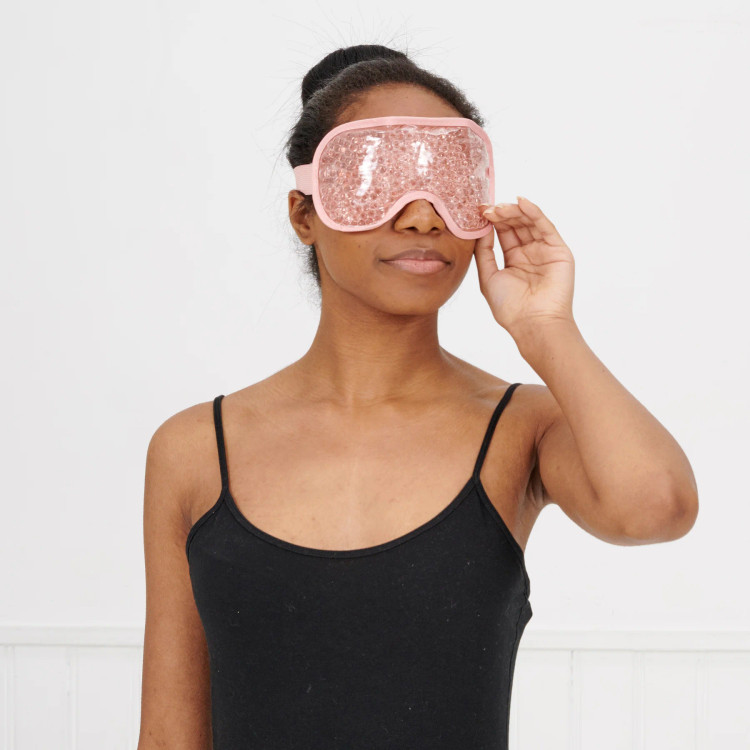 Aroma Home Pink Cold Therapy Gel Beads Eye Mask