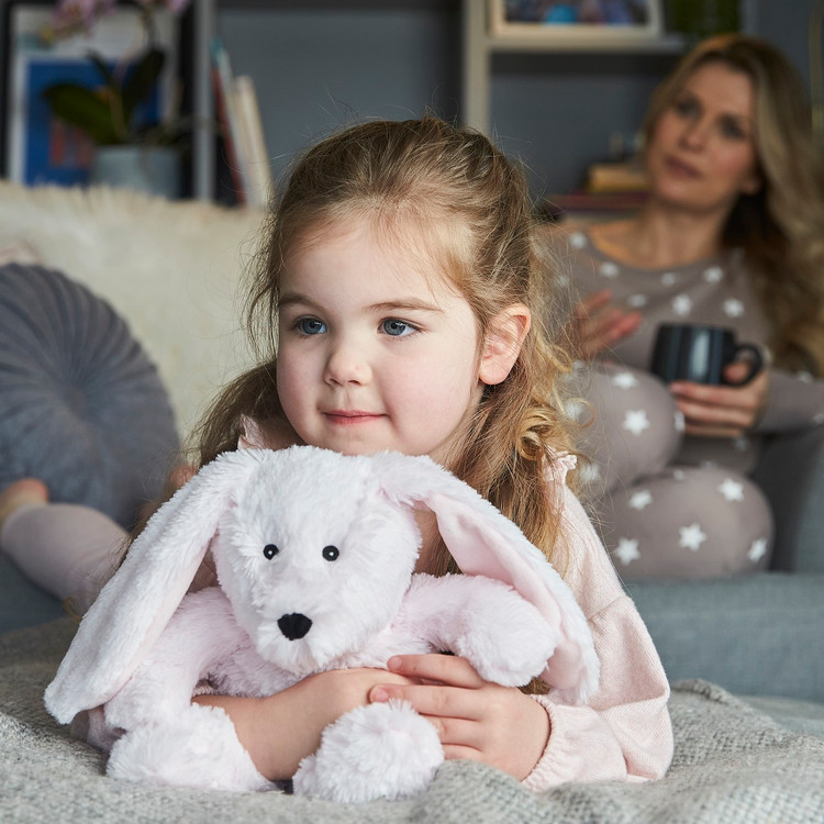 Warmies 13" Cozy Plush Pink Bunny Fully Microwavable Toy Heat Treats