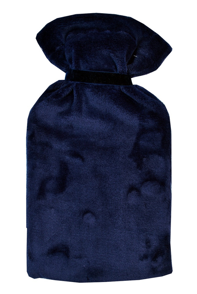 Navy Cuddlesoft Fleece 2L Hot Water Bottle