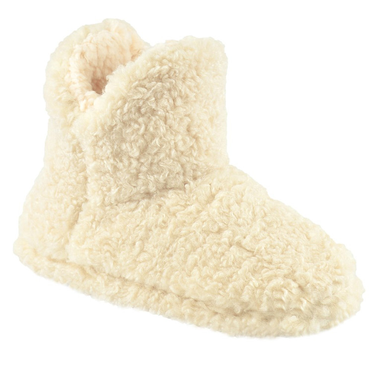 Cream Teddy Fleece Slipper Boots