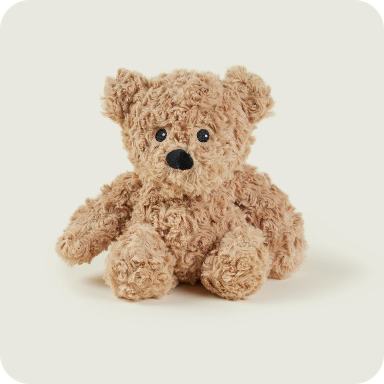 Brown Curly Bear Cozy Plush Microwavable Toy