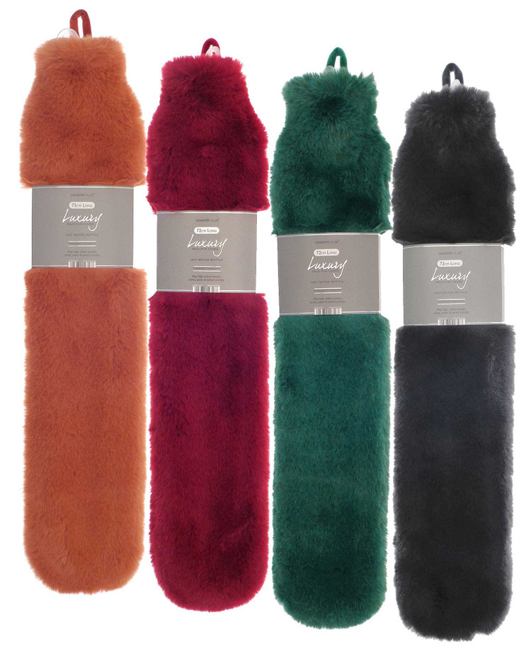 Extra Thick Luxury Faux Fur Long Hot Water Bottle