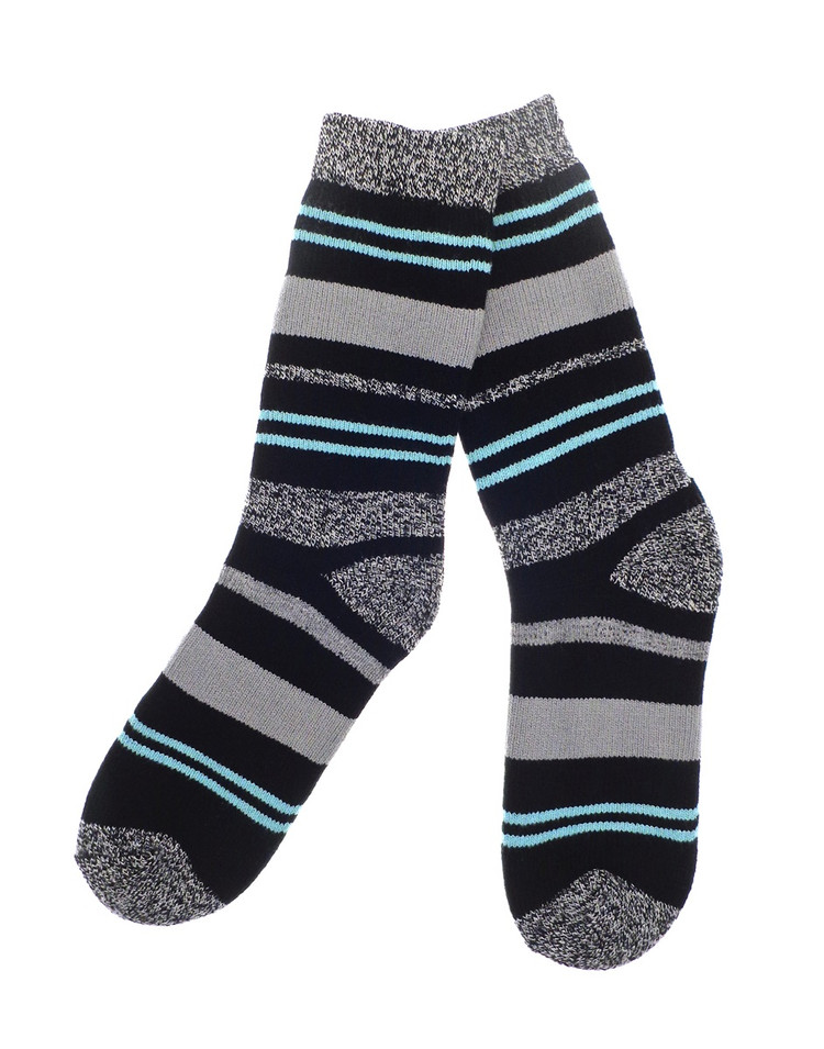 Grey Stripe Therma Feet Extra Warm Thermal Sock