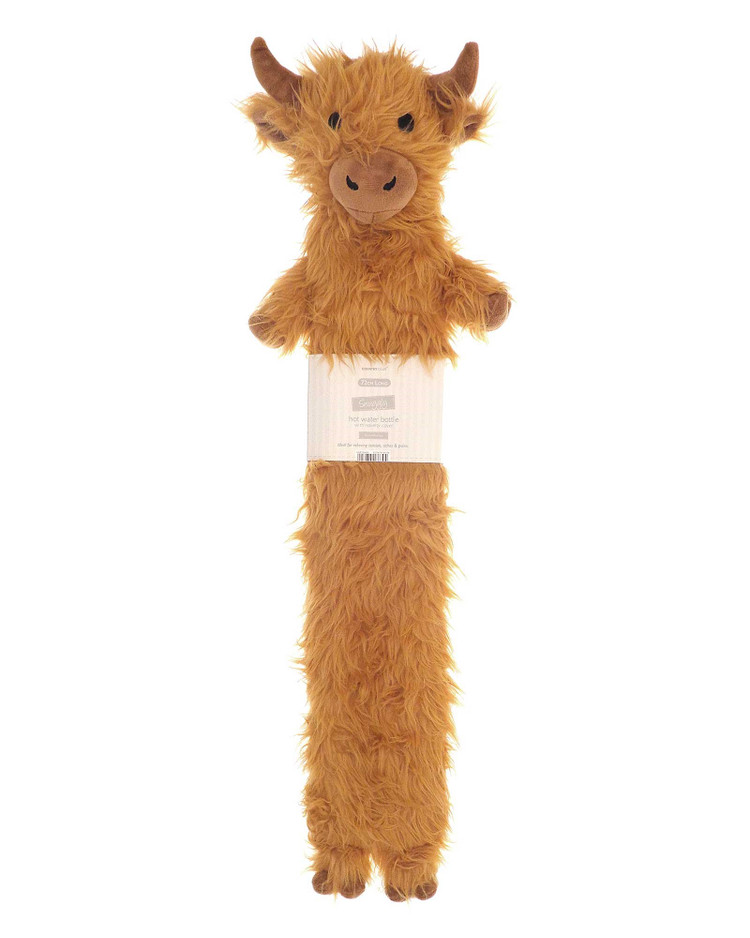 3D Novelty Highland Cow Long Hot Water Bottle