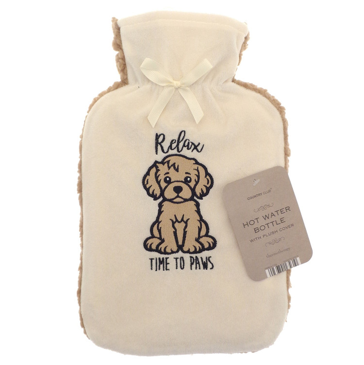 Relax & Paws Sherpa Back Fleece 2L Hot Water Bottle