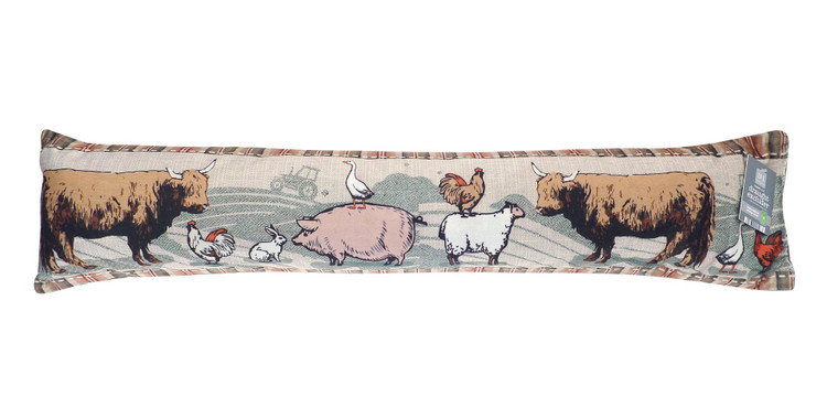 Farmyard Animals Print Fleece Draught Excluder