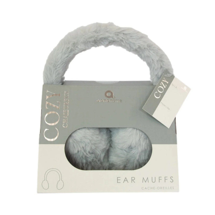 Aroma Home Grey Faux Fur Heatable Ear Muffs Aroma Home Grey Faux Fur Heatable Ear Muffs