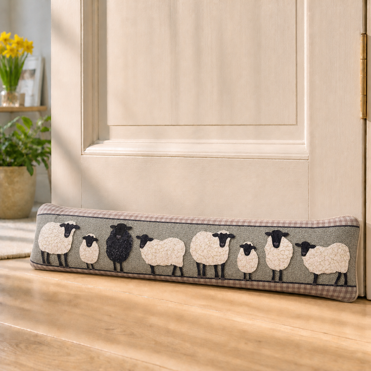 Fluffy Sheep Fleece Draught Excluder