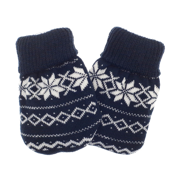 Navy Fairisle Knitted Cover Reusable Hand Warmers