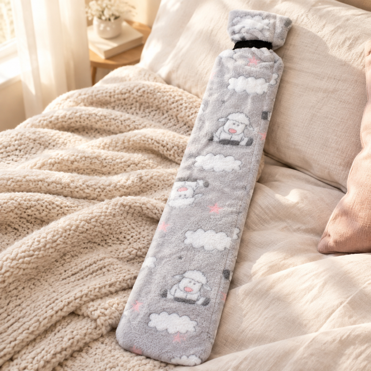 Dreamy Sheep Fleece Long Hot Water Bottle