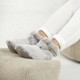 Grey Faux Fur Microwavable Slipper Boots