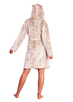 Leopard Print Flannel Fleece Hooded Bath Robe