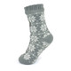 Grey Nordic Snowflake Fur Lined Slipper Socks