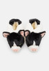 Black & White Pig 3D Novelty Slippers