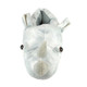 Grey Rhino Fleece 3D Novelty Slippers