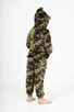 Camo Lizard Novelty Hood Fleece Onesie