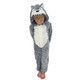 Grey Wolf Novelty Hood Fleece Onesie