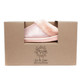 Pink Shimmer Fur Collar & Lining Mule Slippers