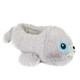 Kids Grey Seal Faux Fur 3D Novelty Slippers 