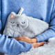 Curled Up Cat Novelty Hot Water Bottle