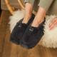 Warmies Charcoal Luxury Fur Microwavable Slippers