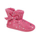 Jo & Joe GIRLS Pink Tinkerbelle Gold Foil Star Slippers Boots