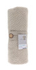 Eco Friendly Ikon Ecru Recycled Fibre Fringed Throw 125x 150cm