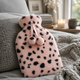 Pink Leopard Faux Fur 2L Hot Water Bottle