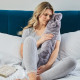 Grey Marshmallow Faux Fur Cover Long Hot Water Bottle