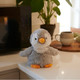 Grey Penguin Cozy  Plush Microwavable Toy