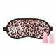 Pink Leopard Satin Eye Mask & Ear Plug Set