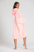 Pink Fluro Stars Plush Fleece Oversized Hoody