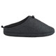 Charcoal Quilted Textile Hard Sole Mule Slippers