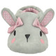 Grey Bunny Rabbit Fleece Full Shoe Slippers