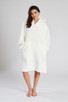 Cream Sherpa Fleece Oversized Hooded Poncho