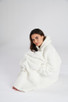 Cream Sherpa Fleece Oversized Hoody