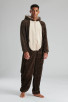 Brown Bear Novelty 3D Hood Fleece Onesie