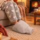 Beige Faux Fur Hot Water Bottle Foot Warmer